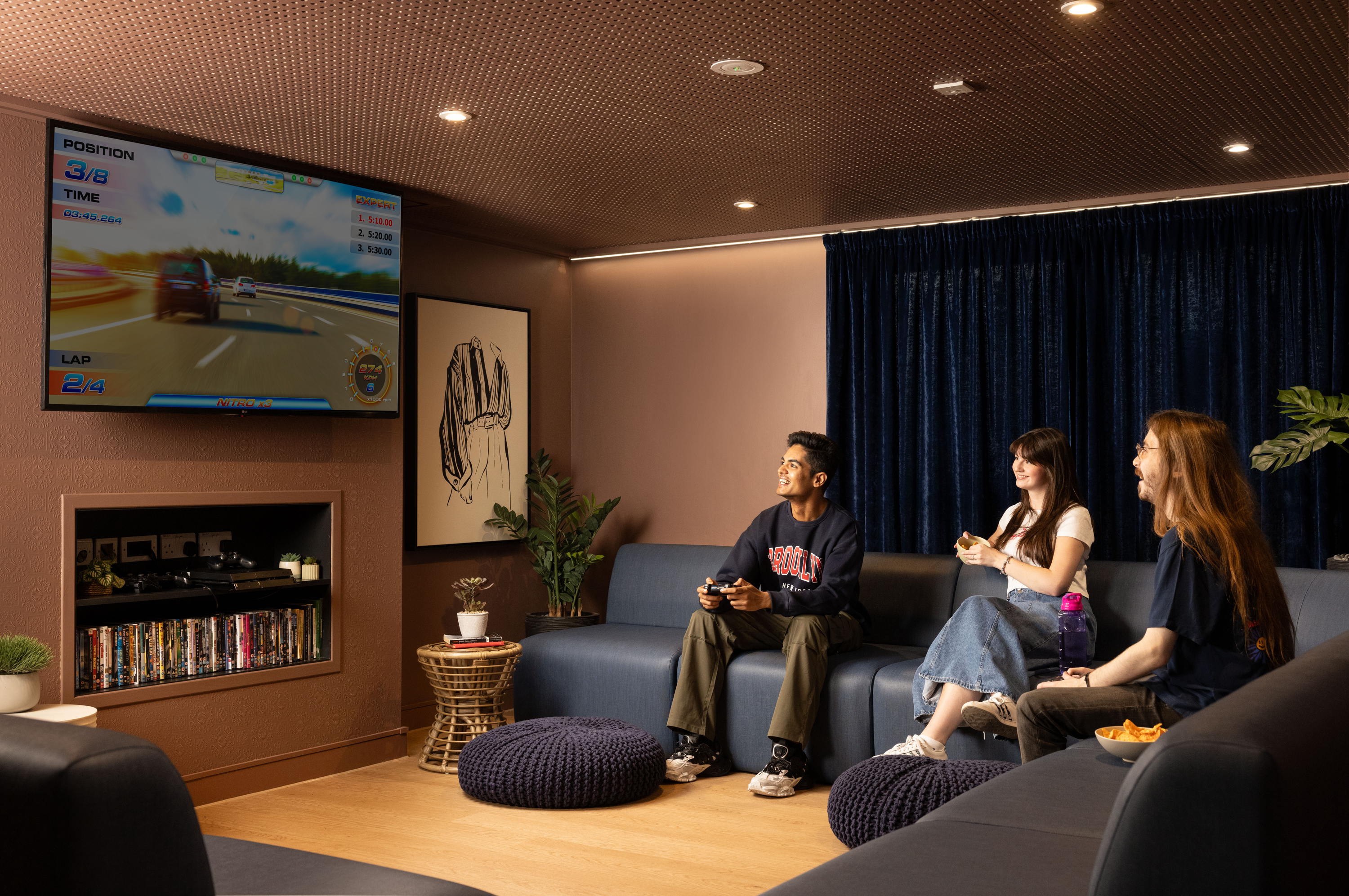 Students in the cinema room