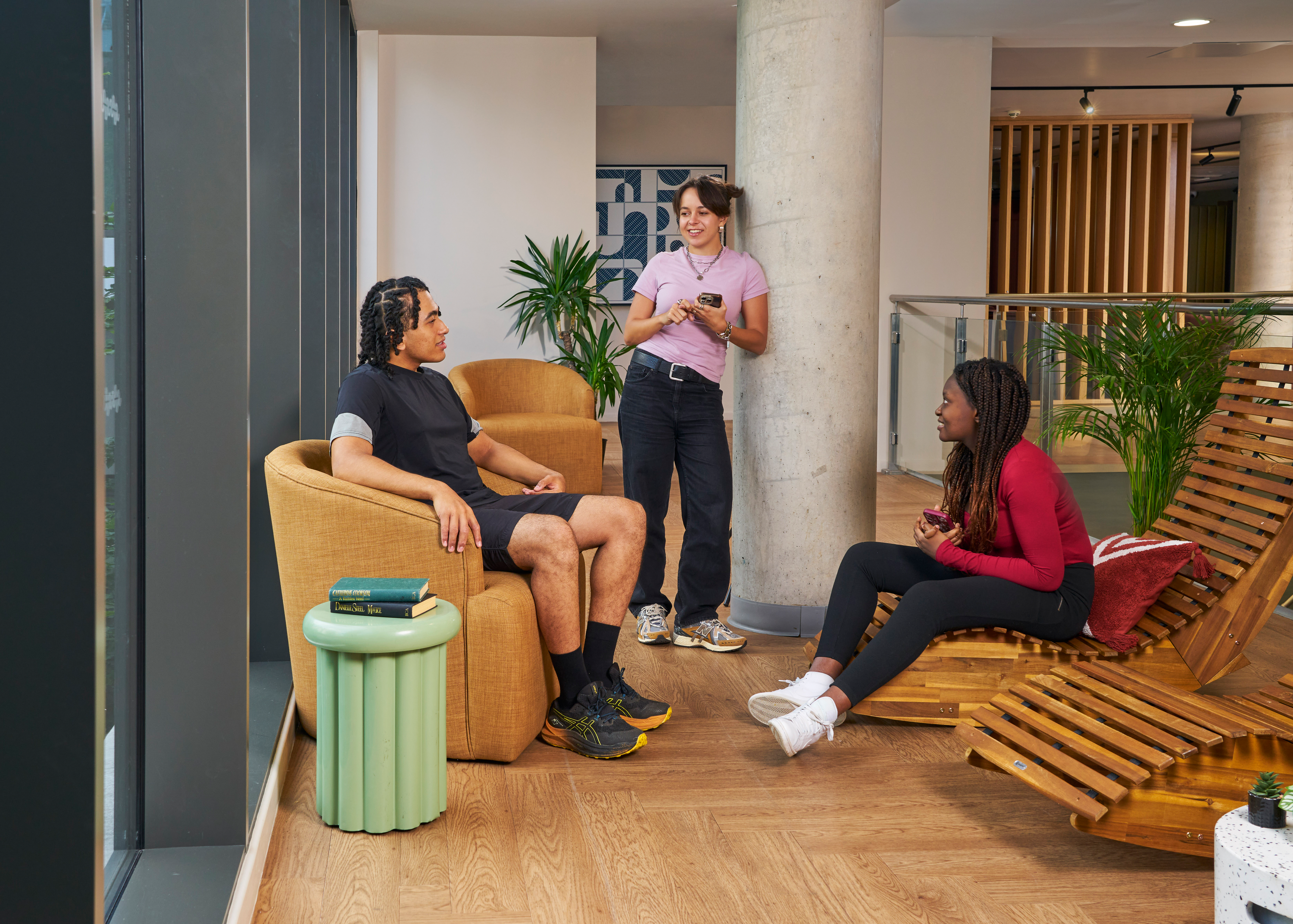 Students in the Group Seating Area