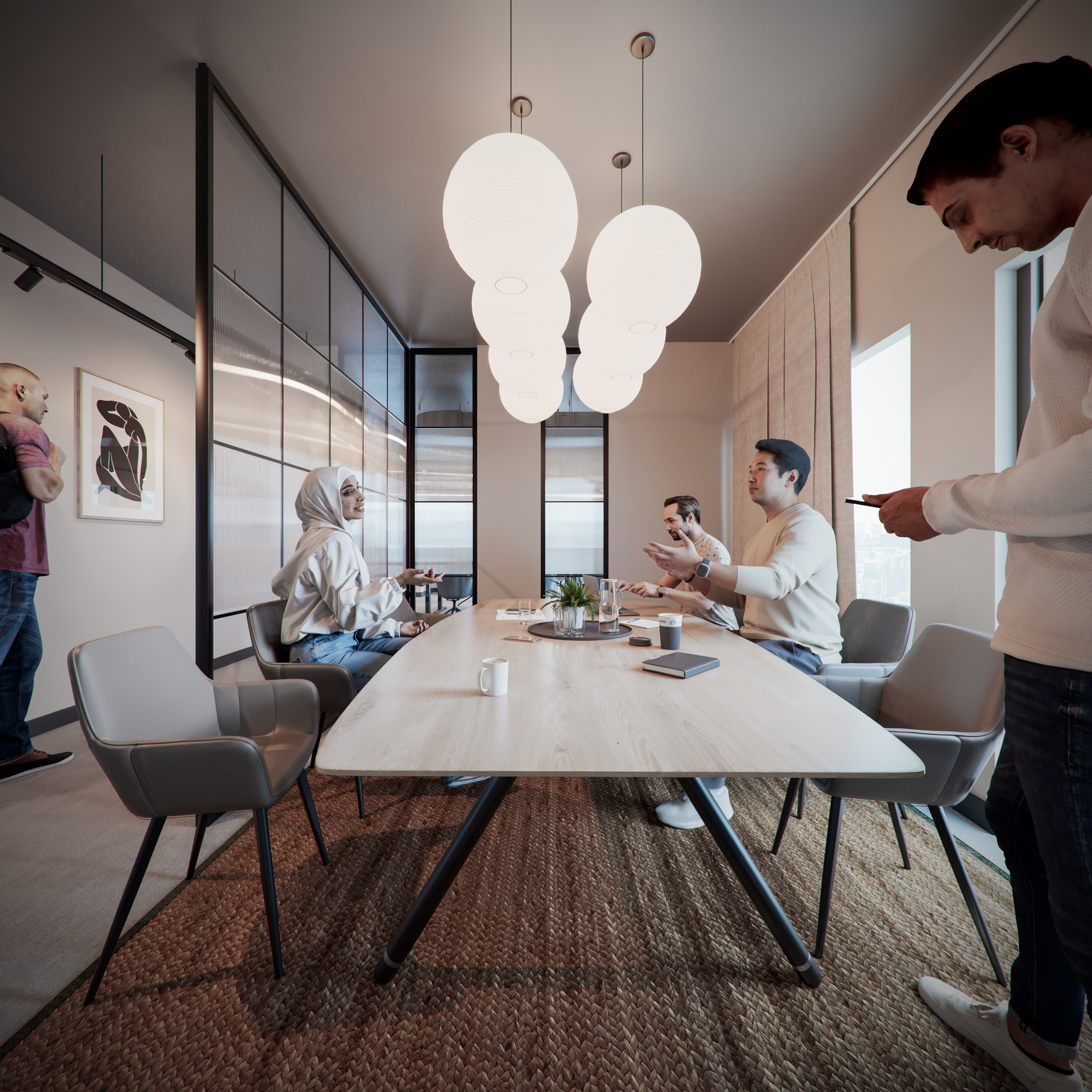 CGI of Alexander Quay's Study Room