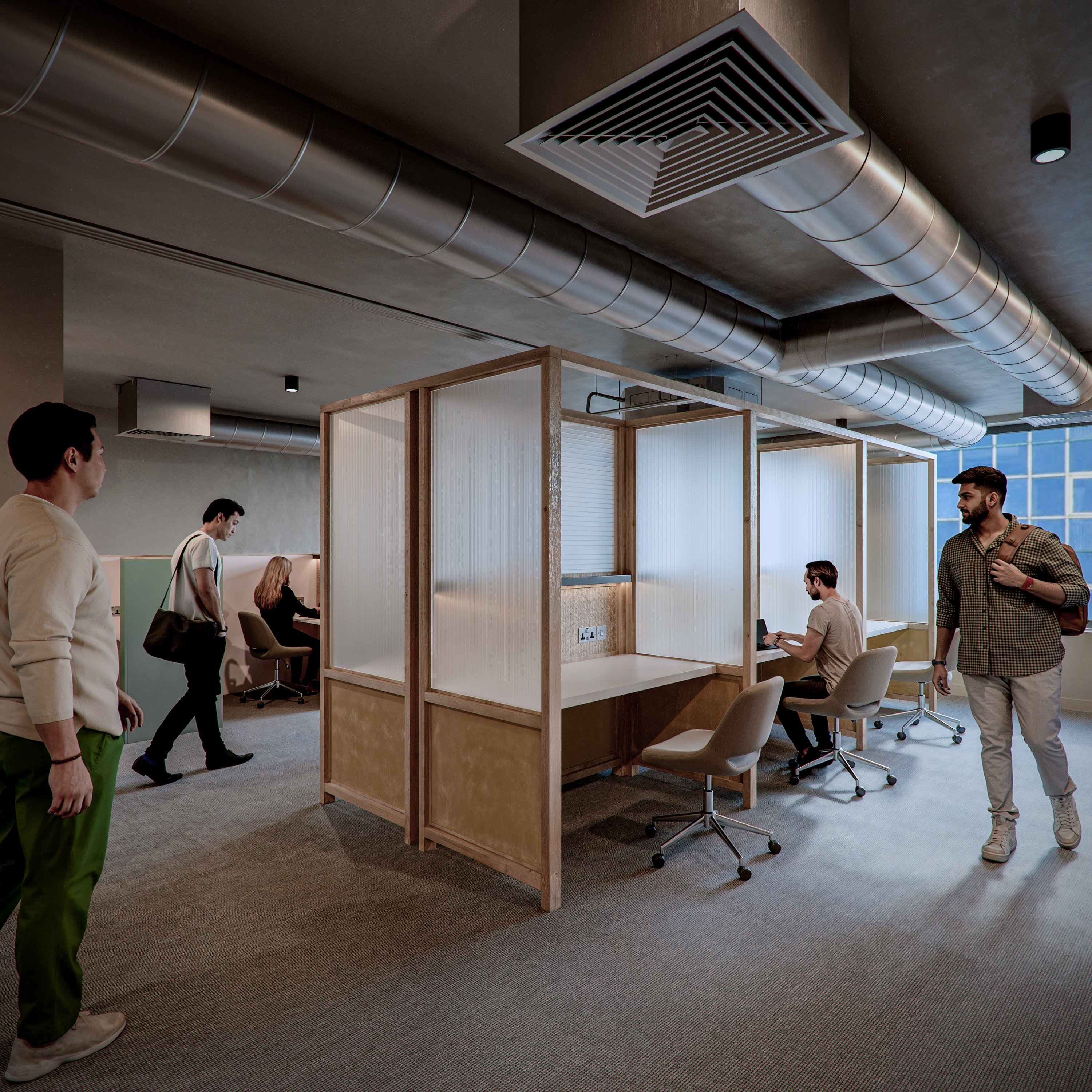 students in study room