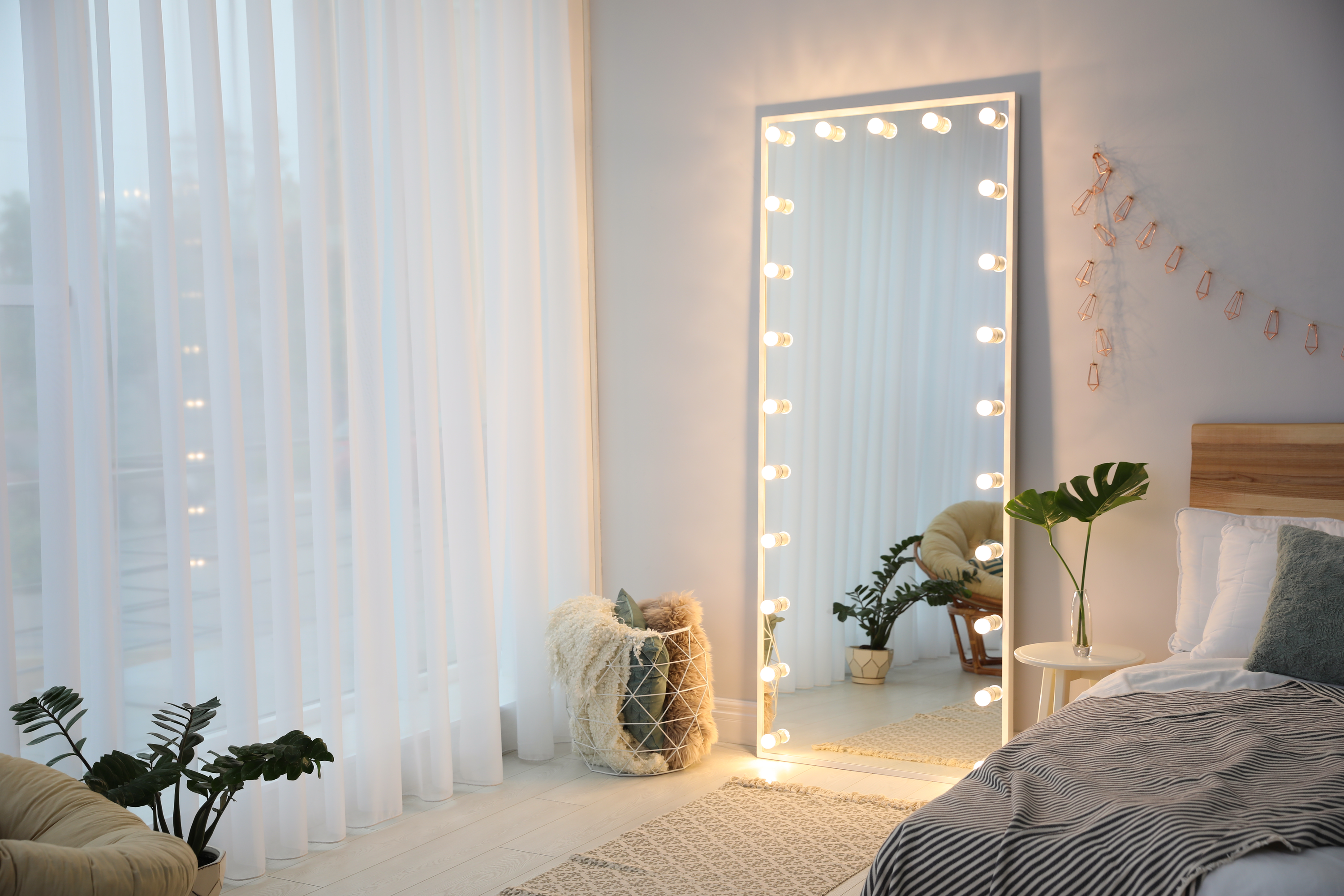 Mirror in bedroom