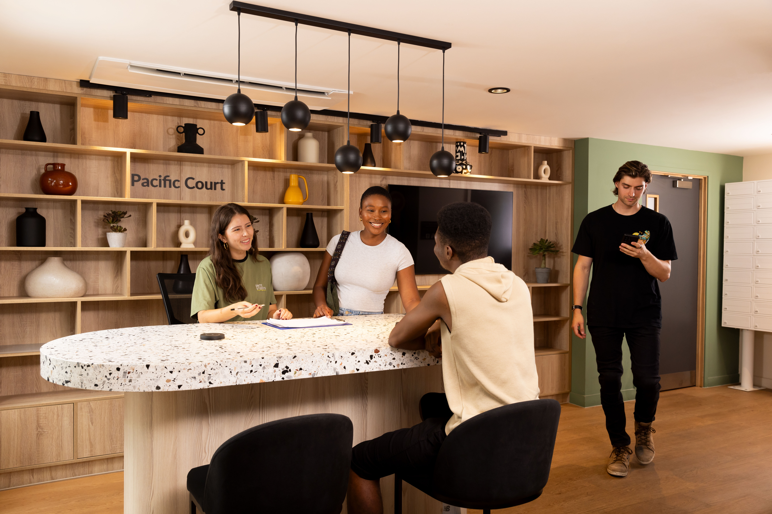 Students in the Reception Area 