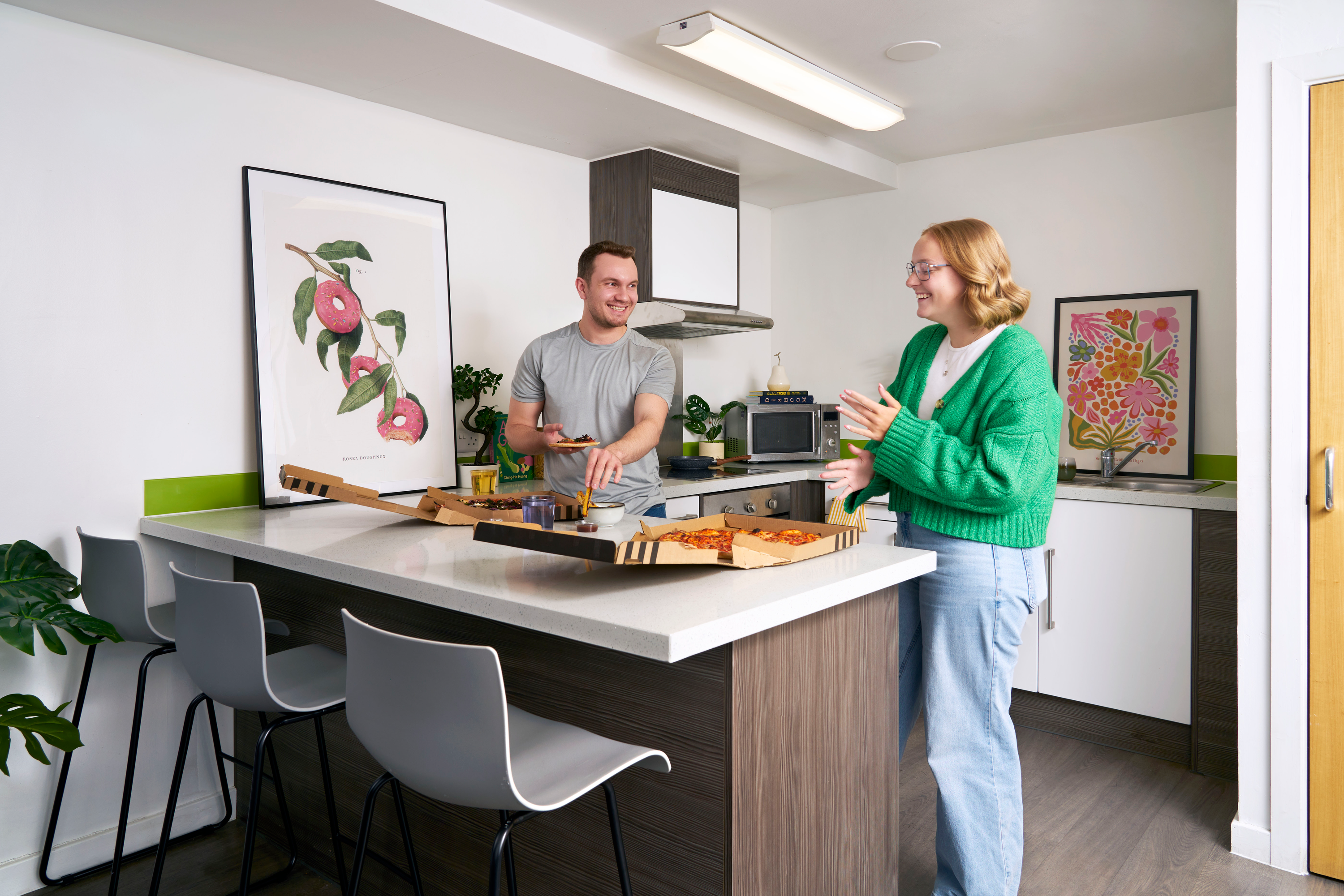 Shared kitchen area at Queens Park House