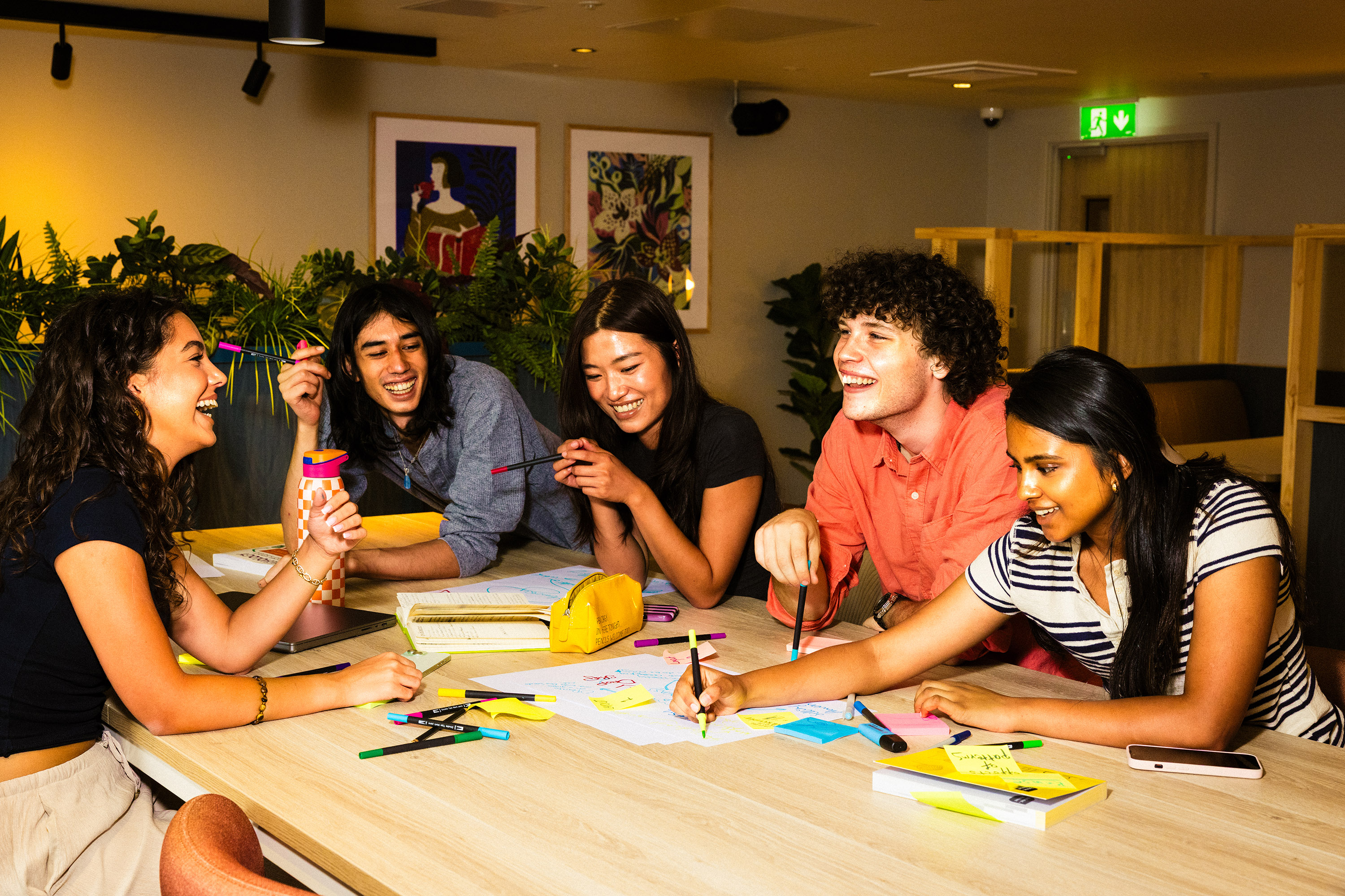 Students studying in the Study Room