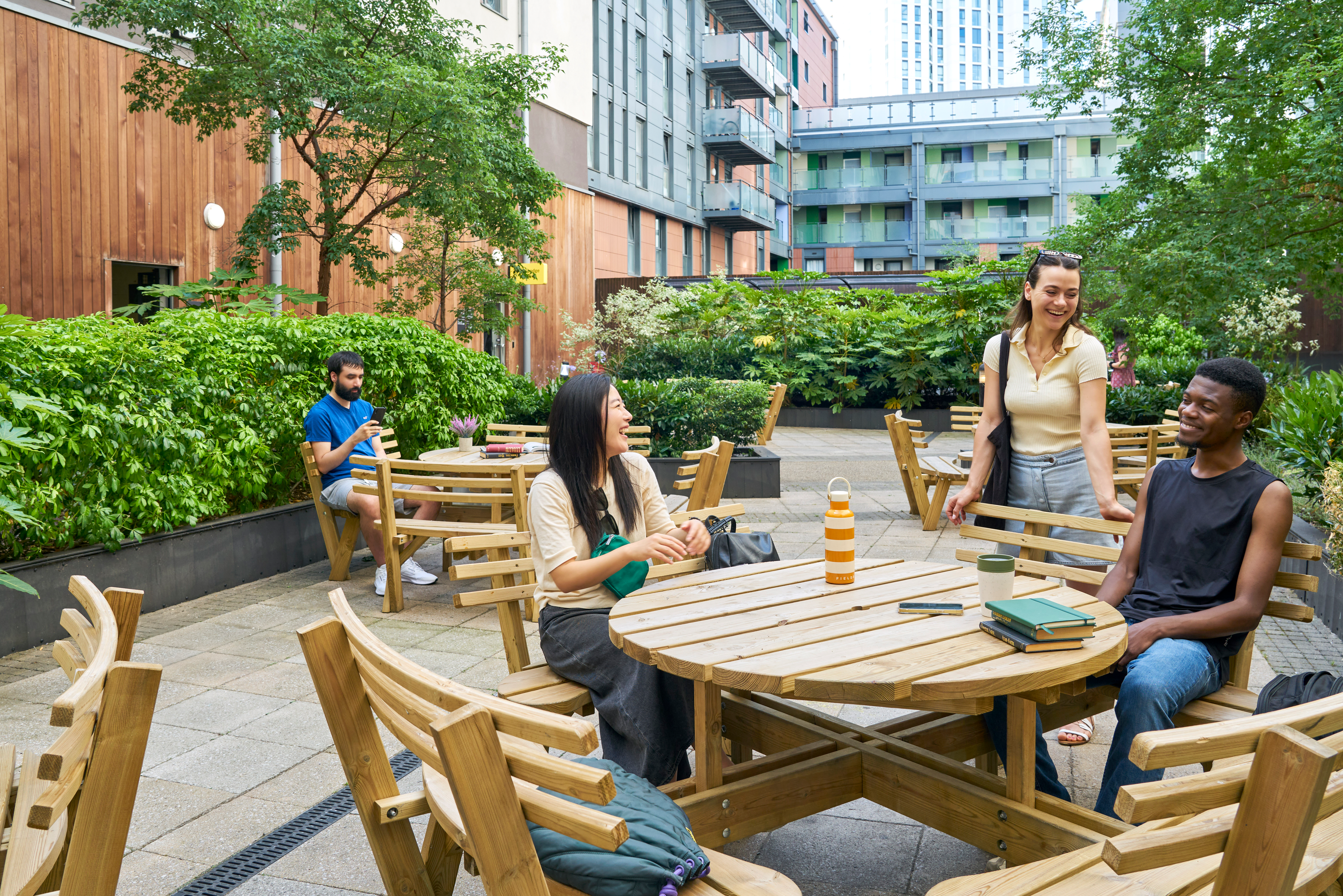 Students in the Courtyard.