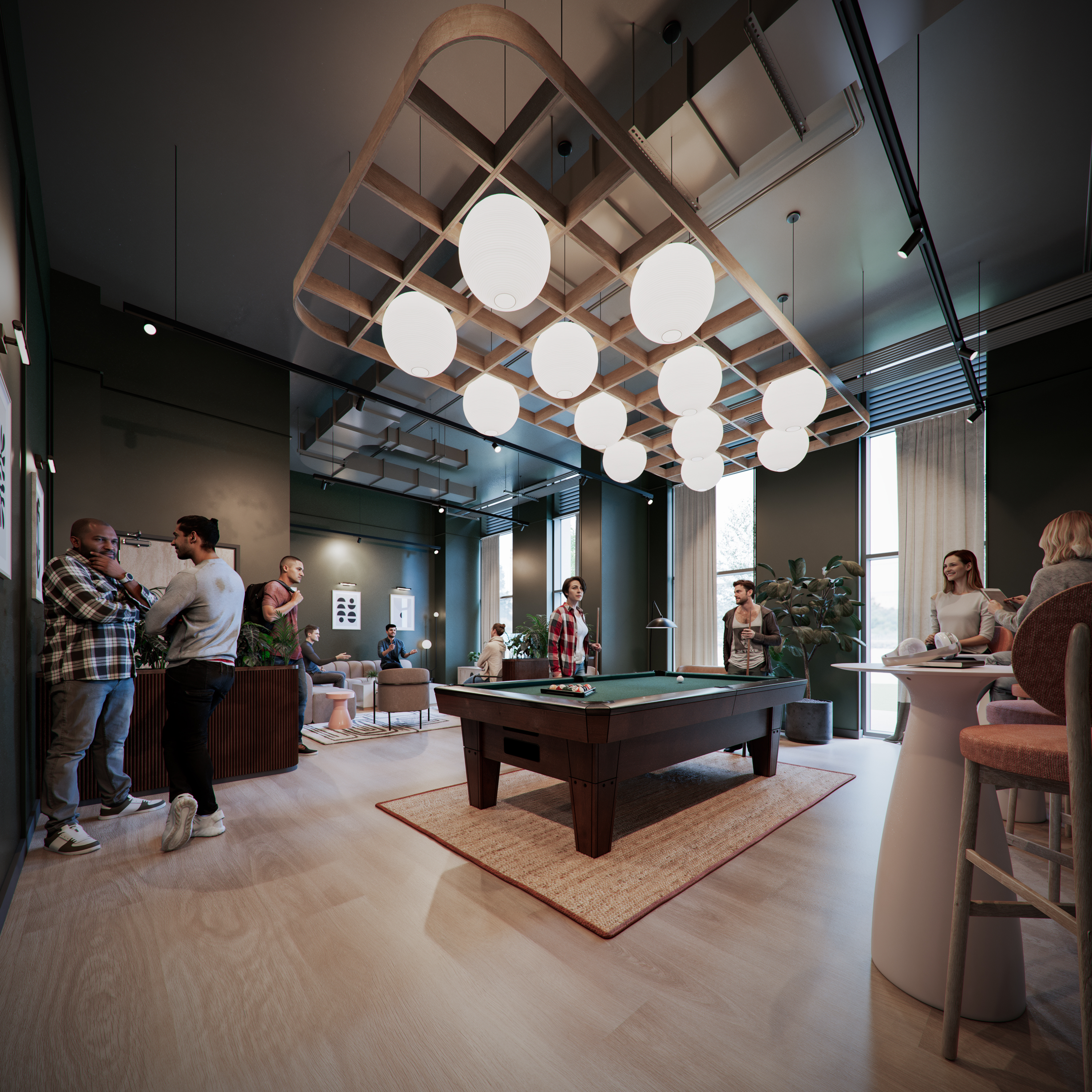 CGI of Alexander Quay's Pool Lounge 