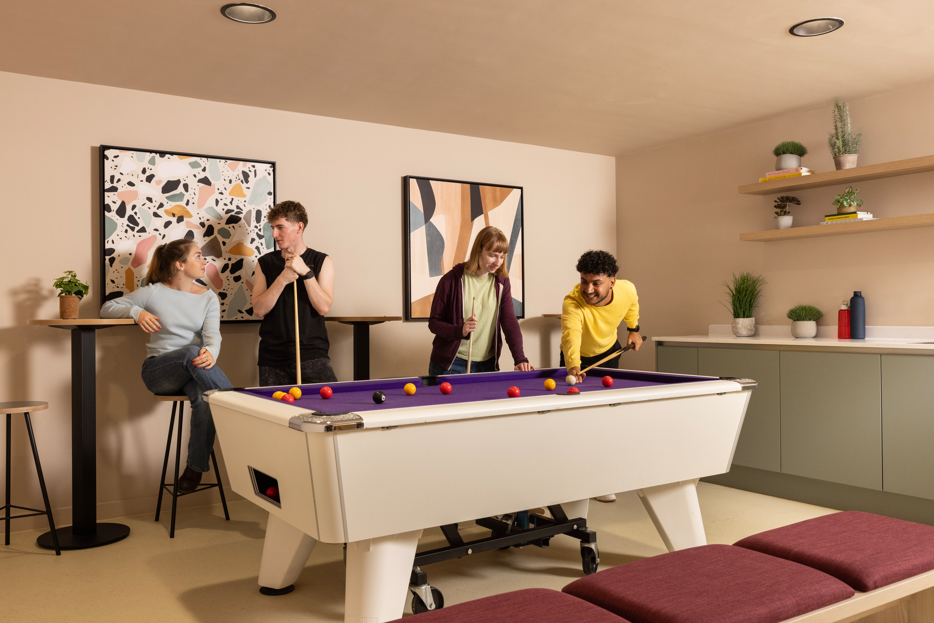 Students in the Games Area