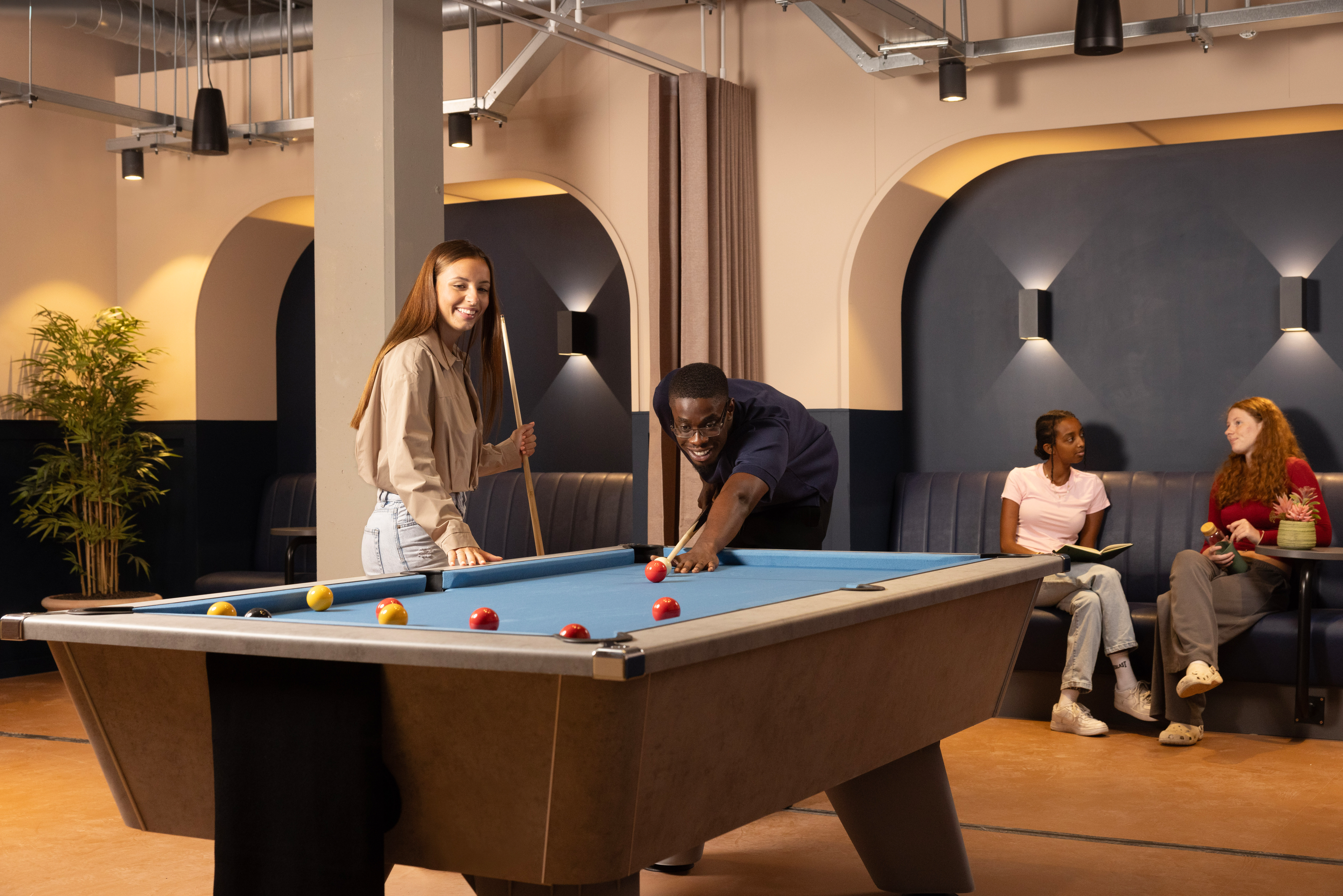 Students in the Games Room.