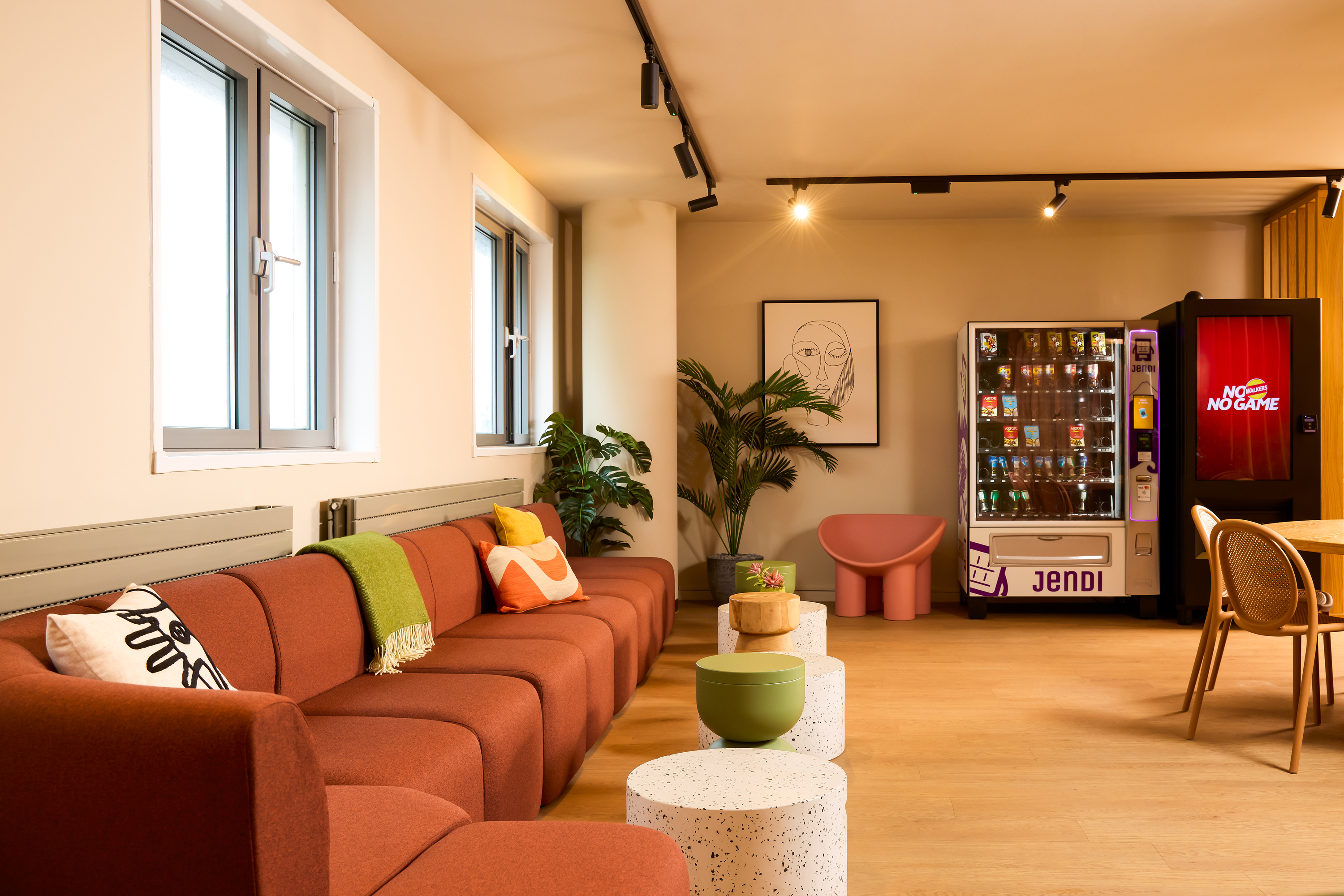 Communal lounge in student accommodation
