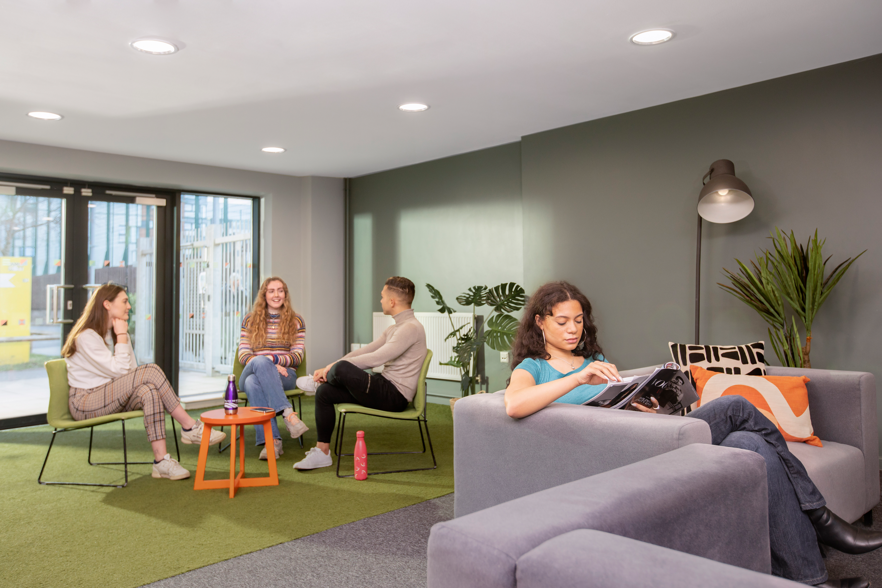 Students in the common room