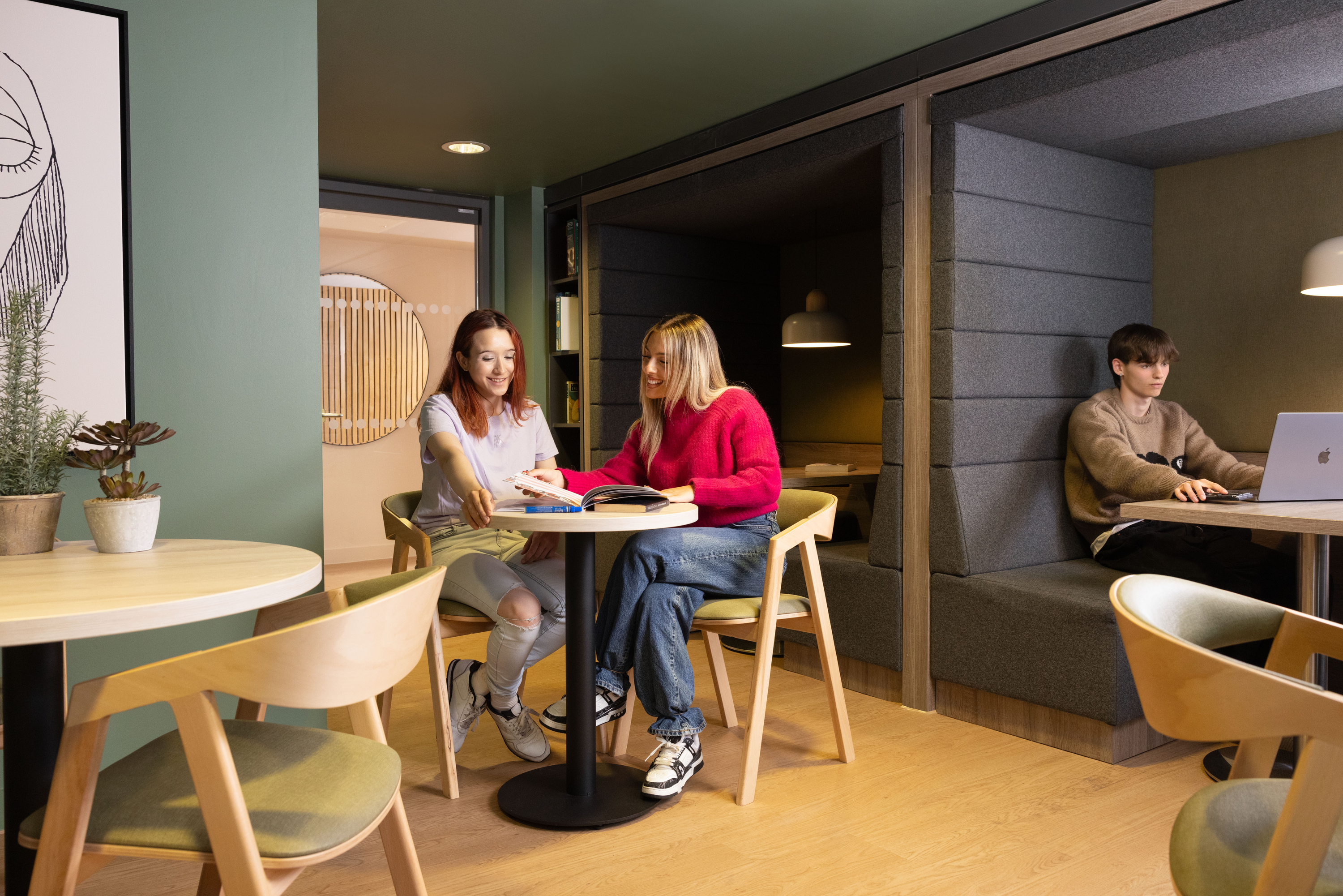 Students in the study area