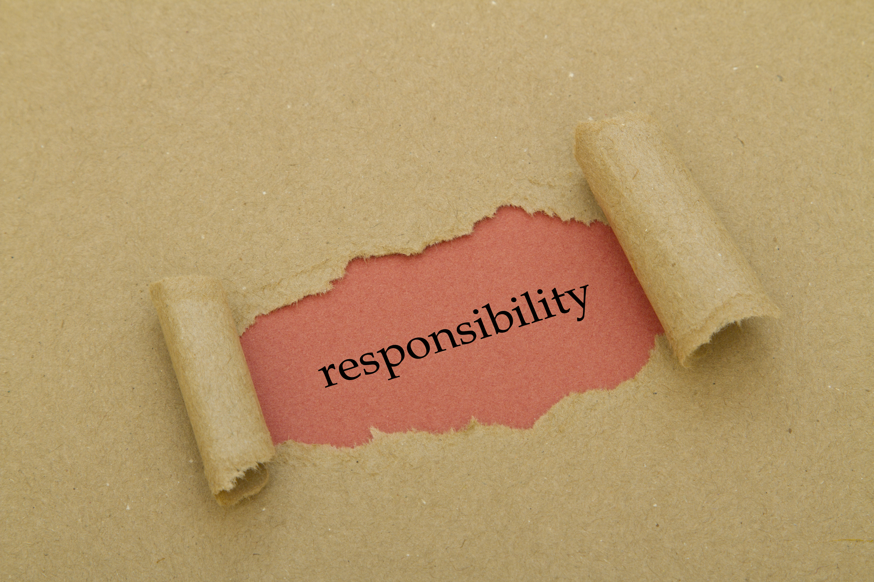 Photo saying 'responsibilities' 