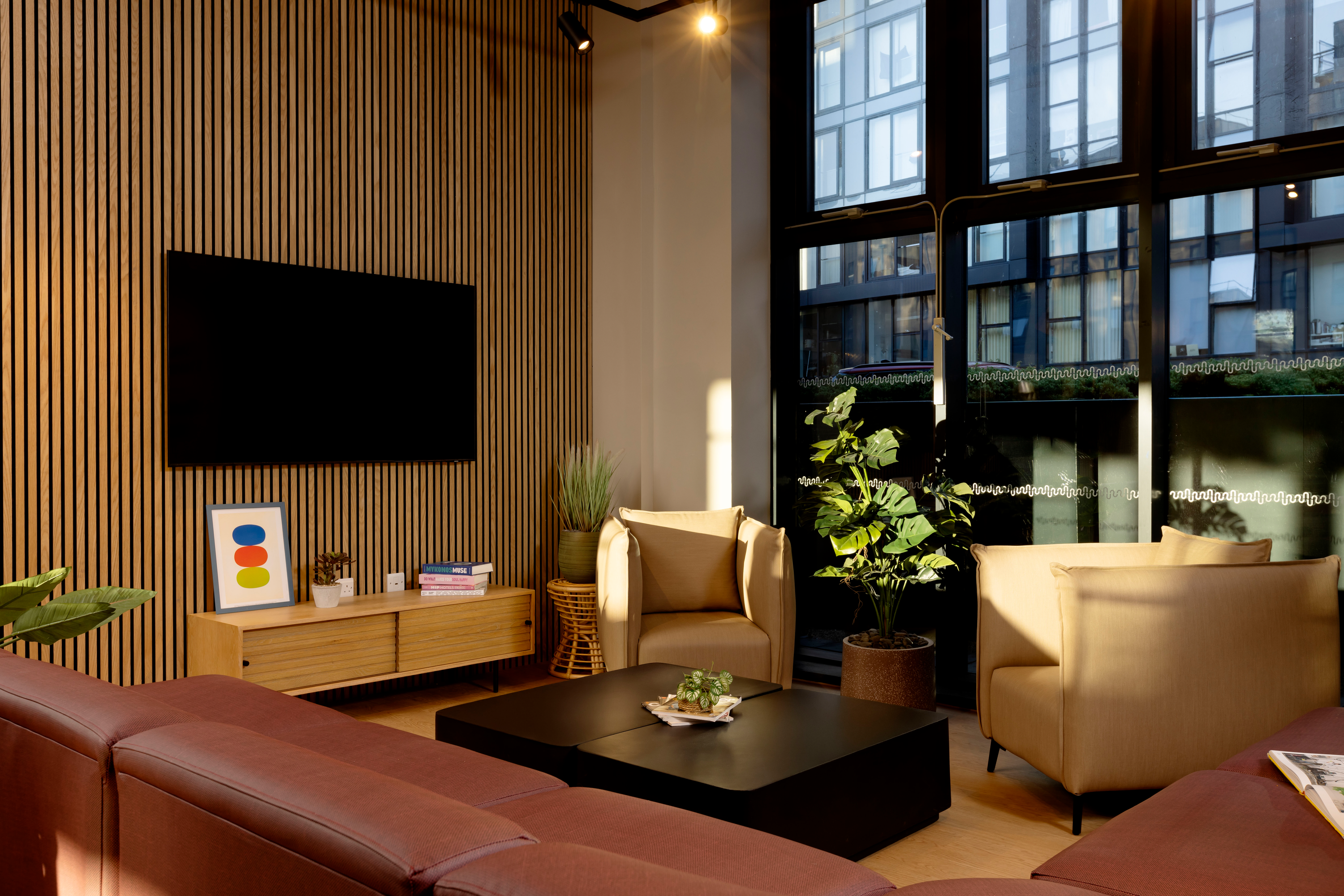 Students in the TV Lounge