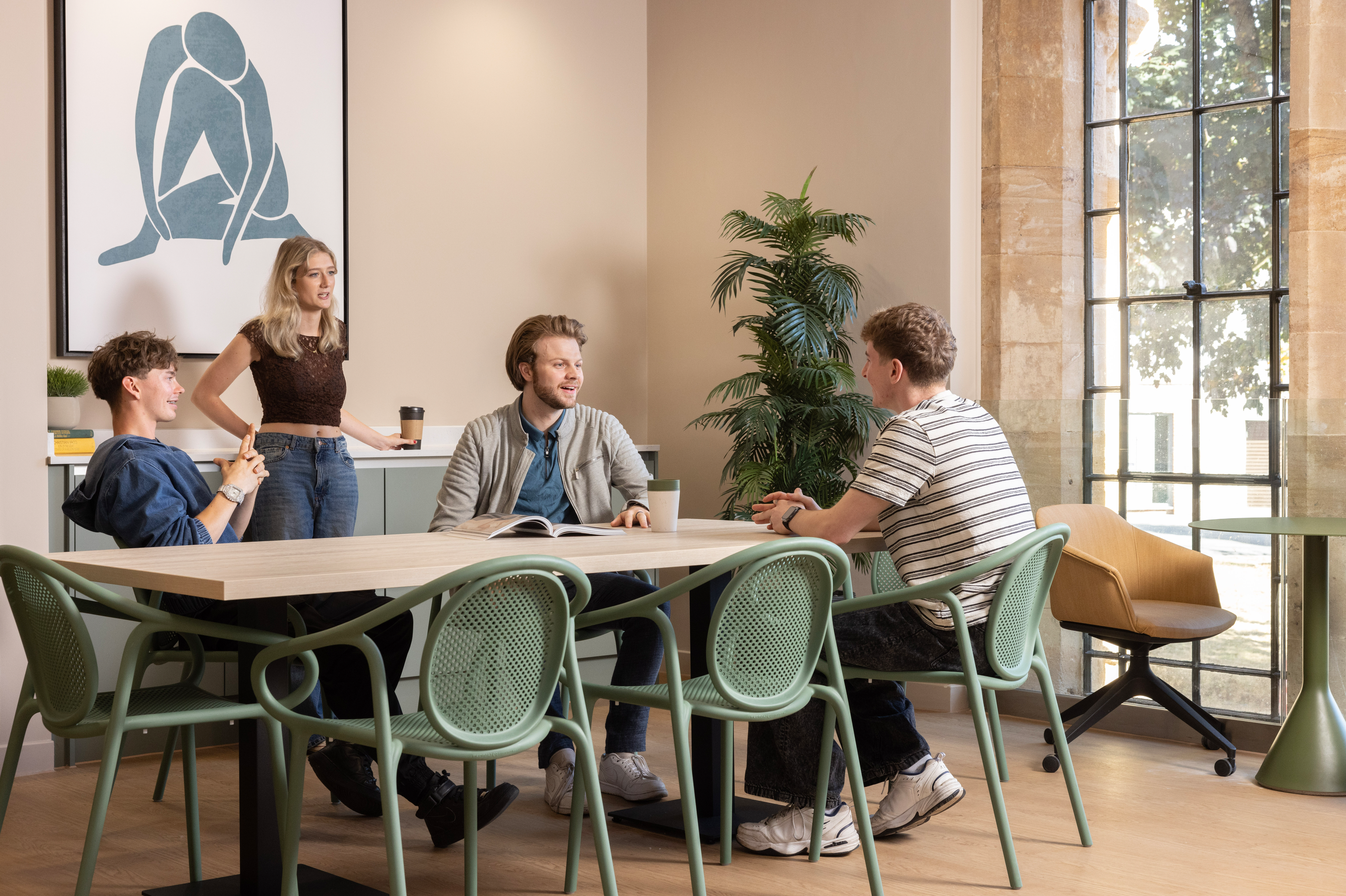 Students in the Seating Area