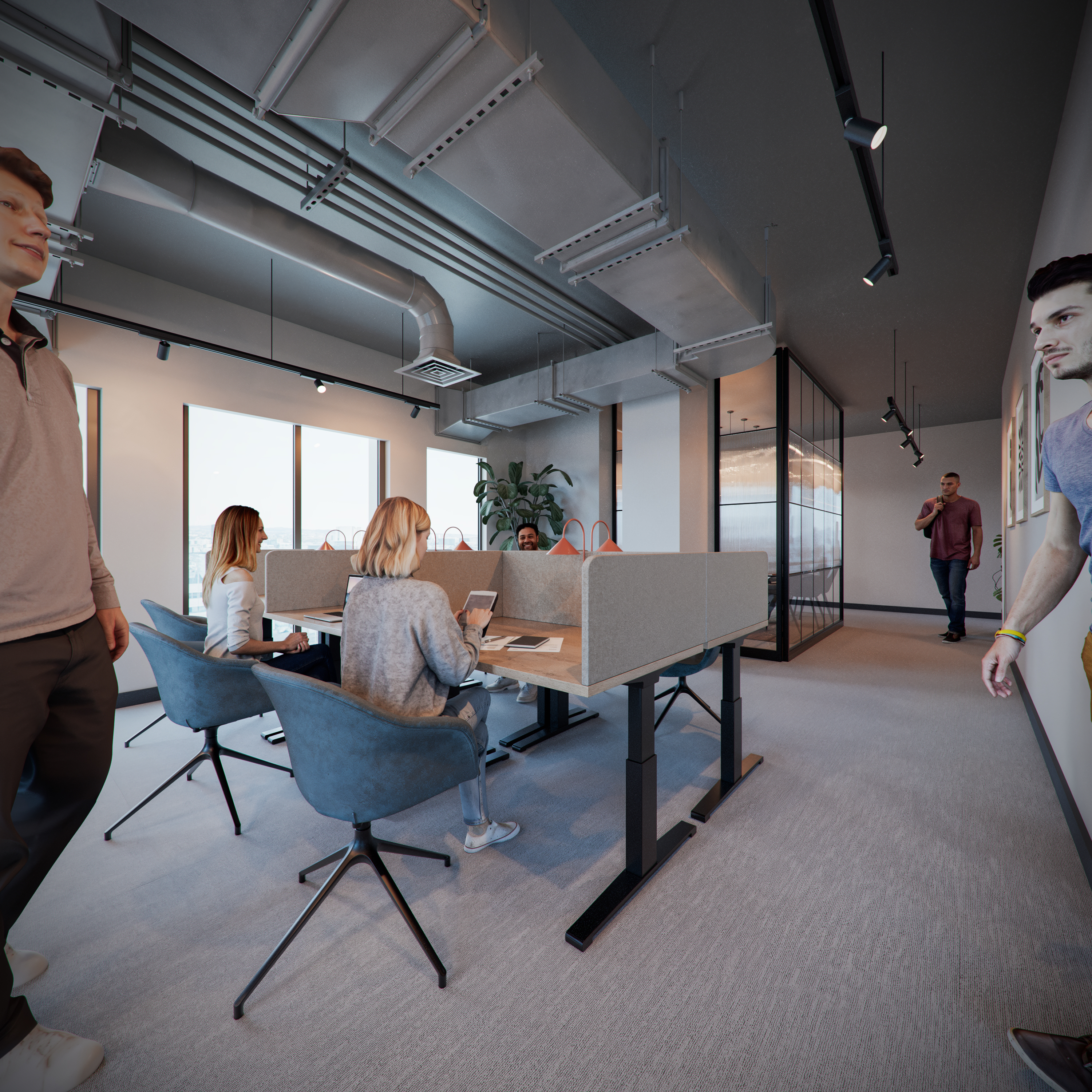 CGI of Alexander Quay's Study Room