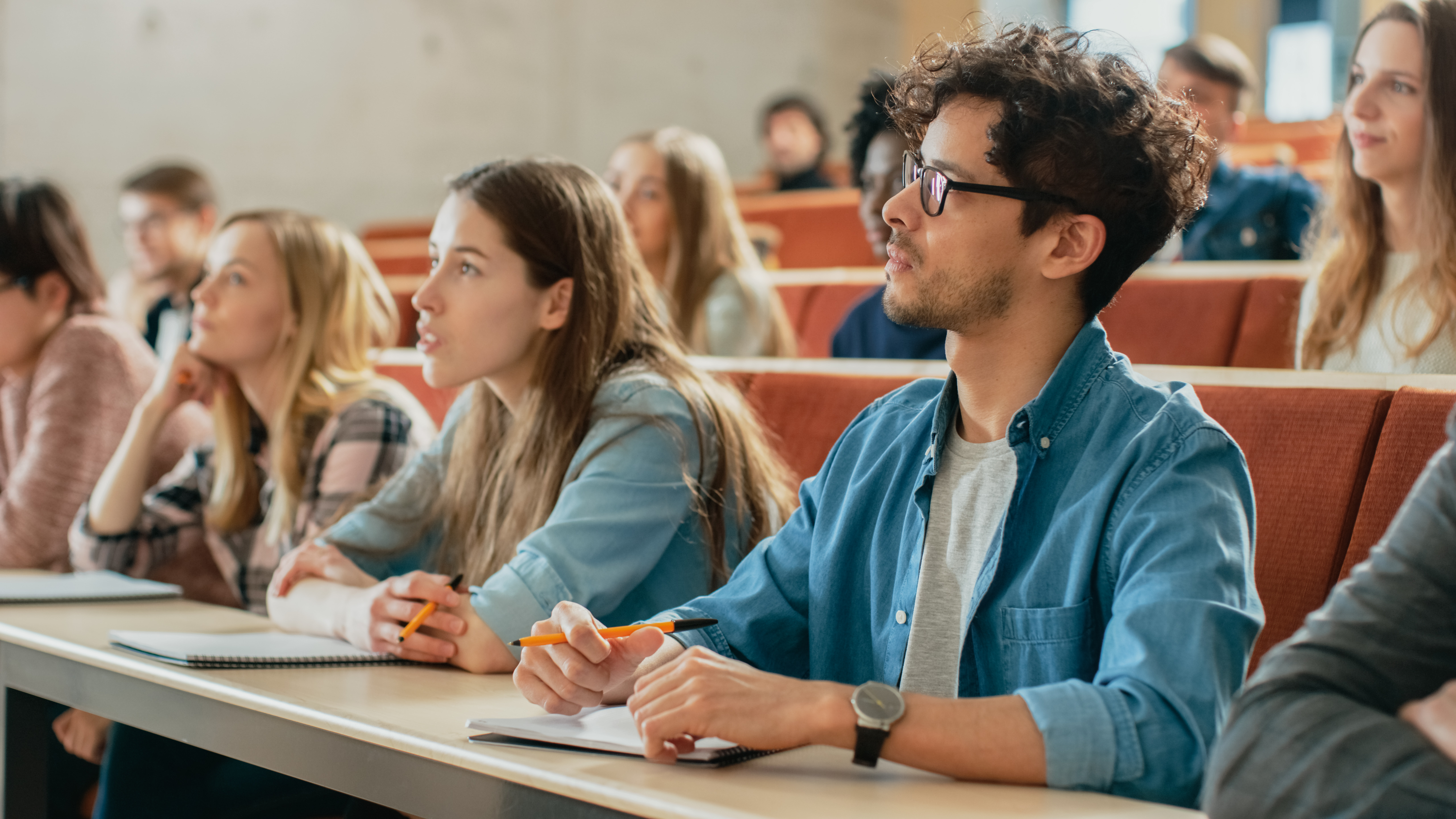 People sat in lecture hall