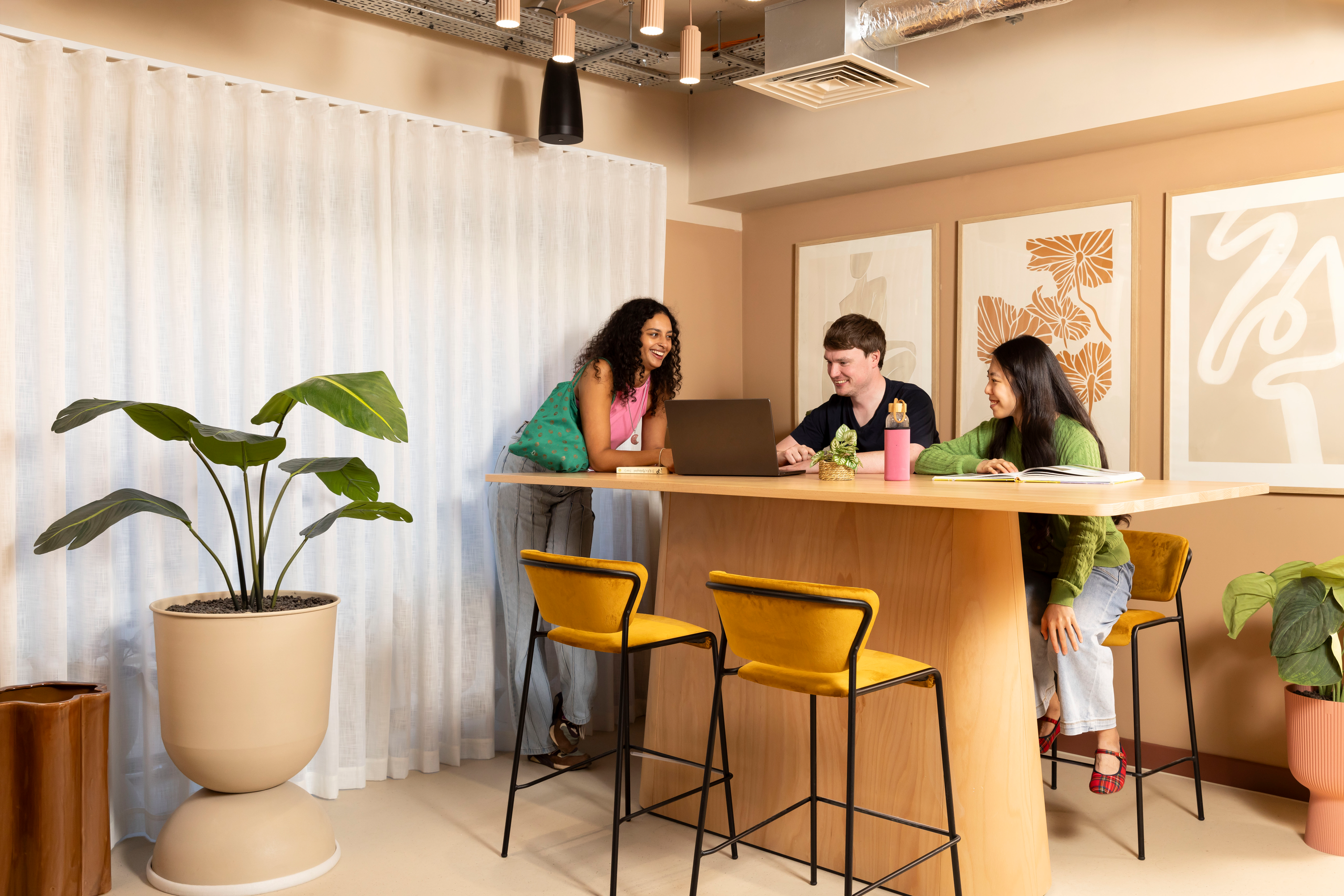Students in the Reception