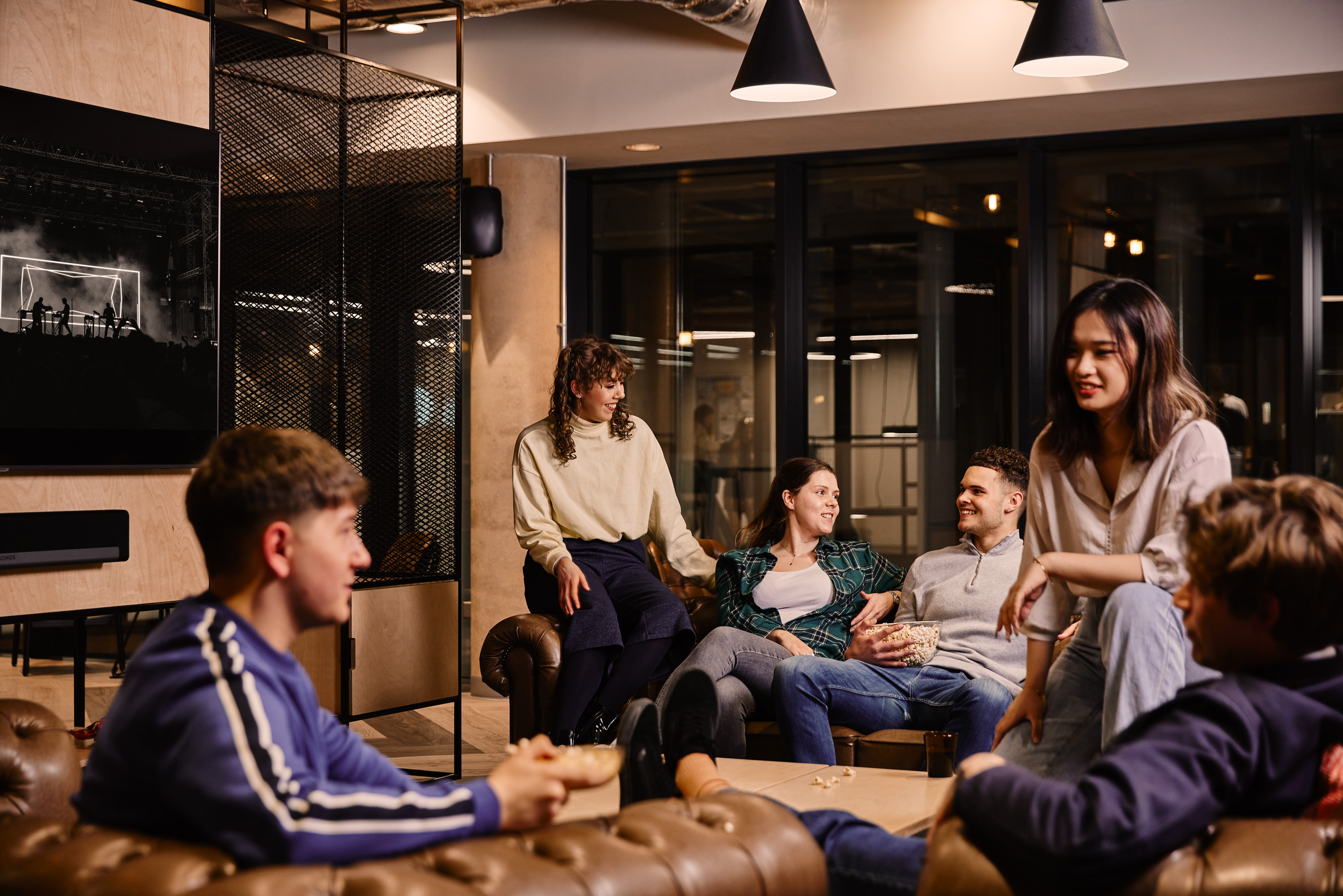 Students in the Common Room