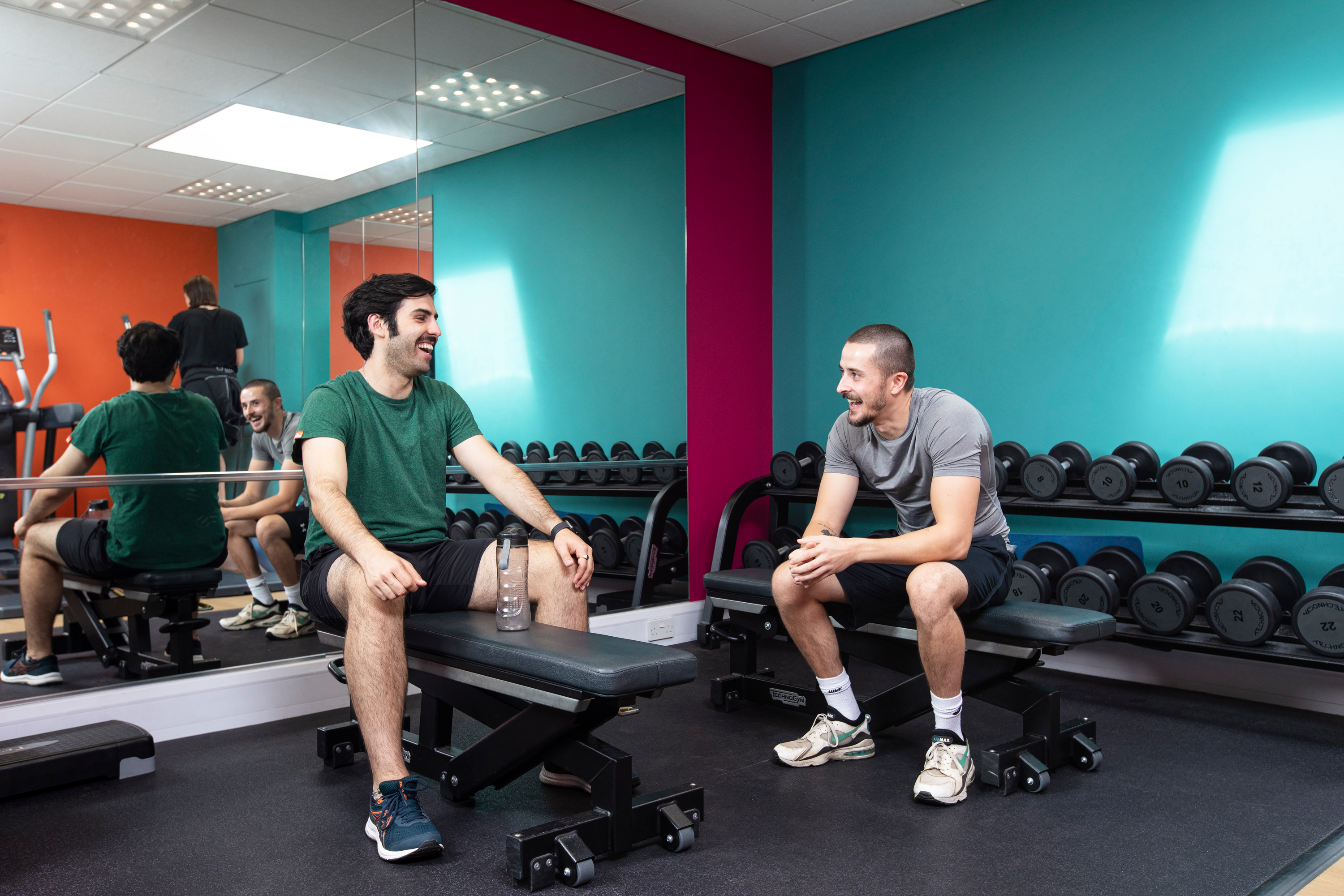 Students in the gym