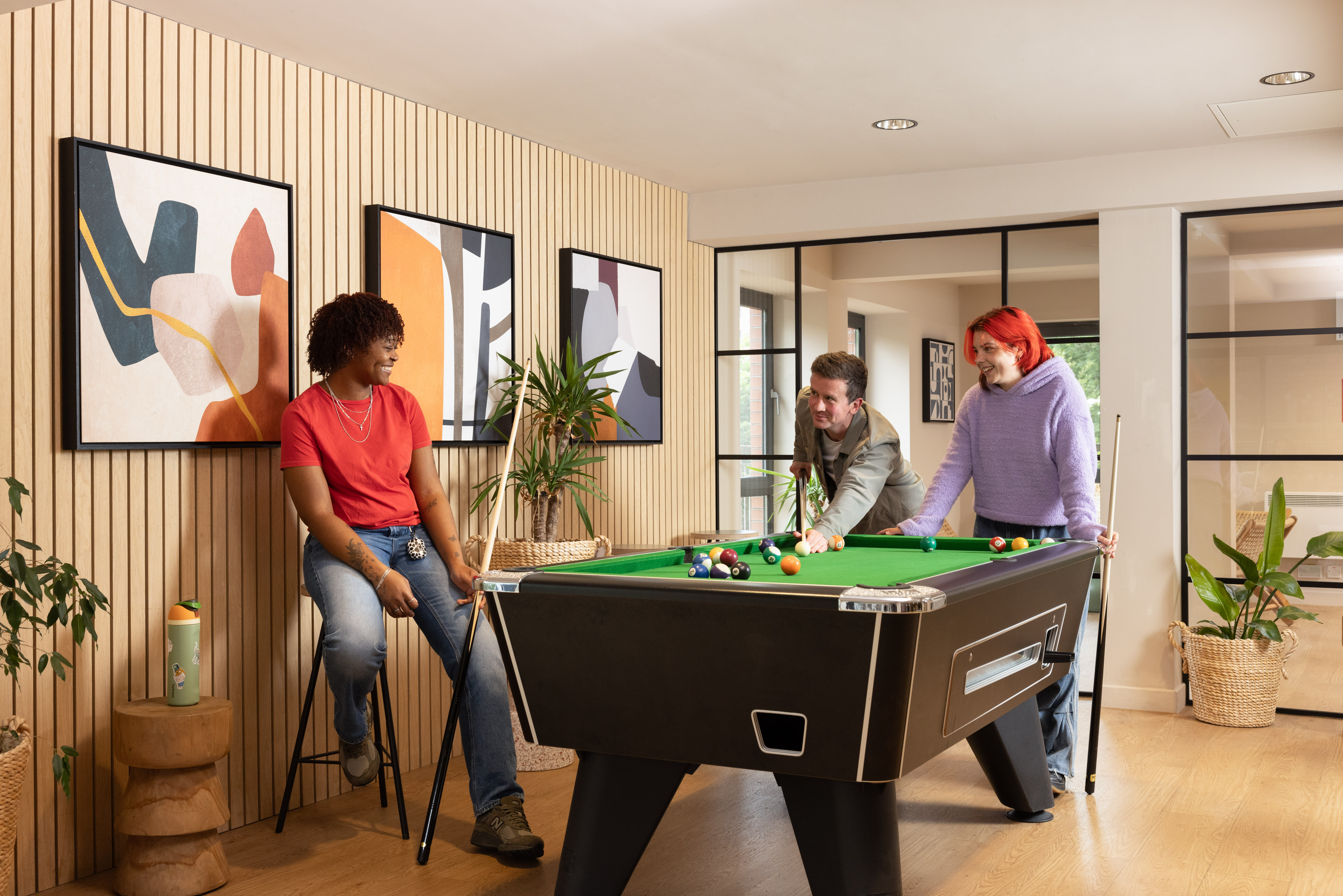 Students in the Games Area.