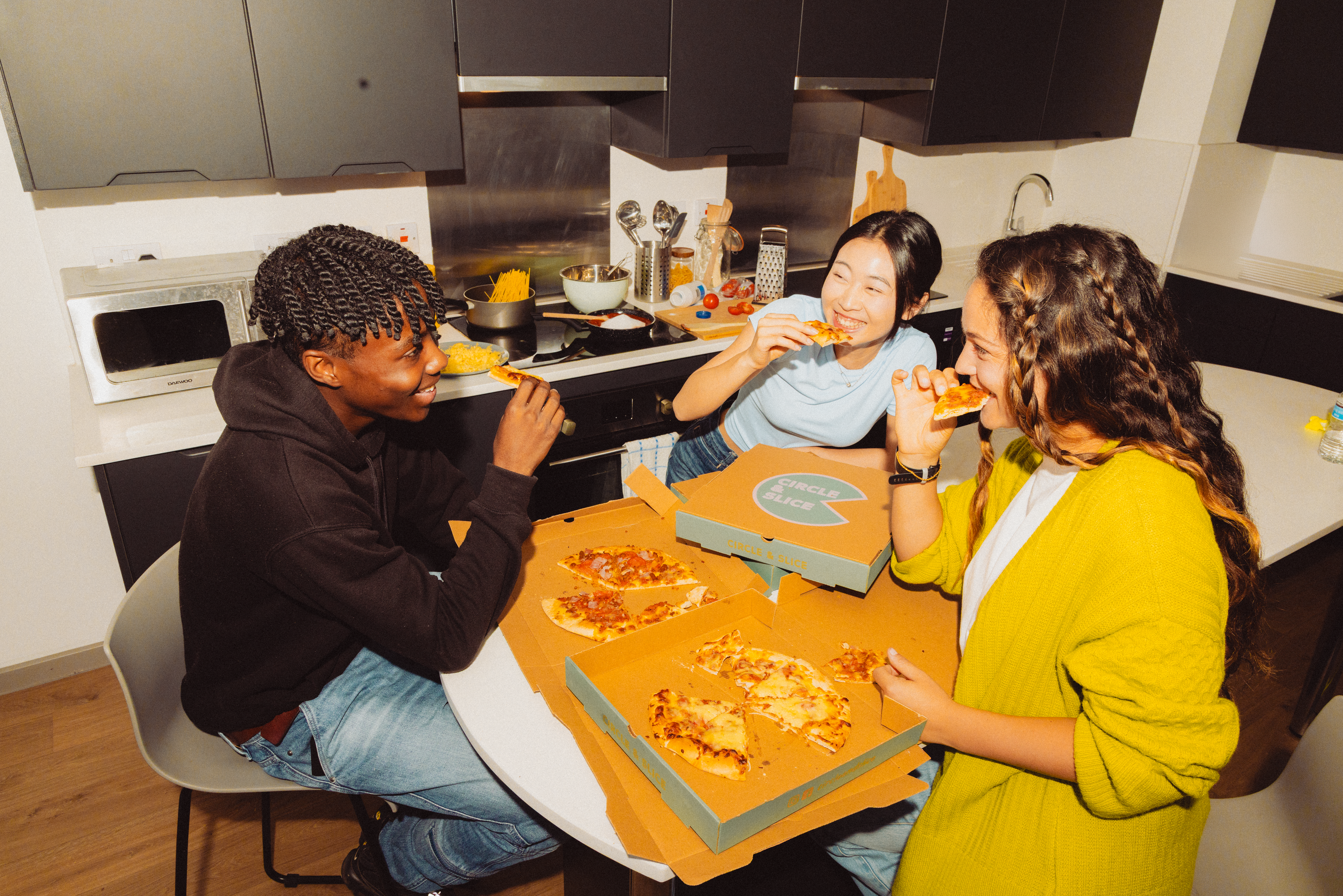 Students in a Shared Kitchen 